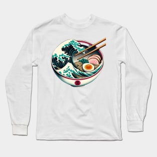 The Great Ramen Wave of Kanagawa Long Sleeve T-Shirt